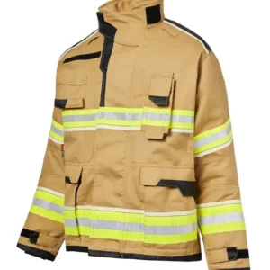 FlamePro 645 Challenger Firefighter Jacket Front Product Image - UK GOLD Firefighting PPE