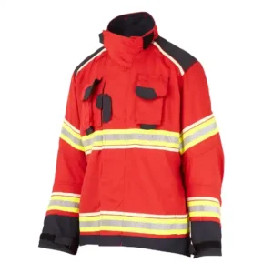 FlamePro Defender 902 Red Firefighter Wildland Jacket - FR PPE Protection