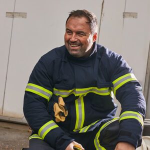 A Male firefighter wearing FlamePro Valiant Garments Image